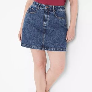 🎊🔶Lane bryant Denim Mini Skirt 34/36 plus size